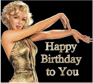 Marilyn Monroe Happy Birthday Image
