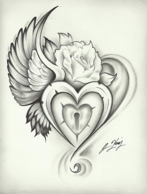 Heart Rose tattoo