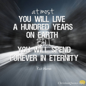 ... rick warren quote 5 reasons why eternity matters rick warren quote