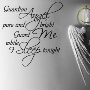 Wall Vinyl Decal Quote Sign Guardian Angel DIY Art Sticker Home Wall ...