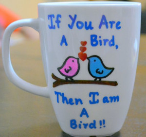 Love Birds Valentine Coffee Mug Romantic Quote by DreamAndCraft, $15 ...