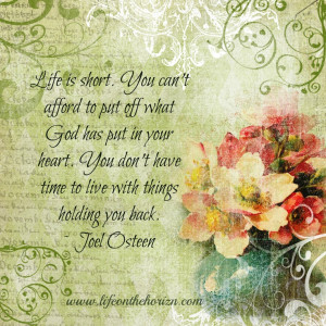 Great quote by Joel Osteen