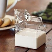 glass half-pint milk carton