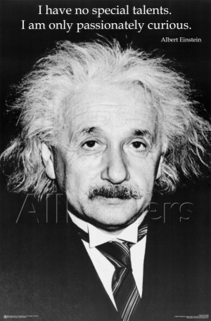 Albert Einstein - Curiosity Poster