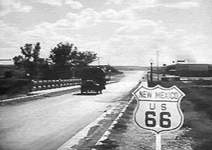 town during on location shooting for the grapes of wrath
