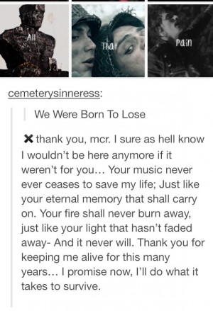 note to My Chemical Romance