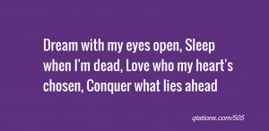 Dead Love Quotes Image for quote #505: dream