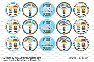 Girl Scout Brownie Bottle Cap