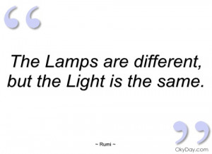 the lamps are different rumi