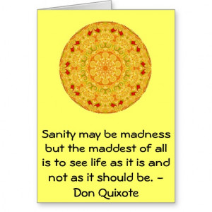 Inspirational Don Quixote quote Card