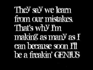 Learning from our mistakes funny facebook quote