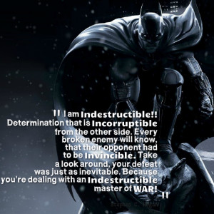 Quotes Picture: i am indestructible!! determination that is ...