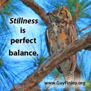 Stillness is the perfect balance. guyfinley.org
