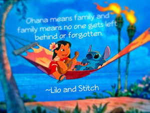 disney, family, hawaii, lilo and stitch, ohana, quote, ten flames