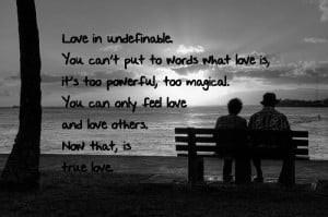 Powerful Love Quotes Love in undefinable.