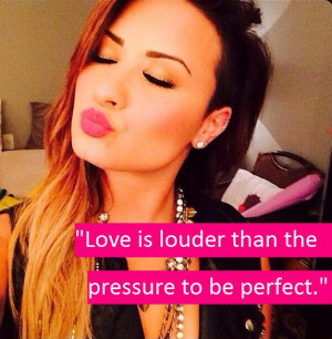 Demi Lovato Blowing Kiss Quote