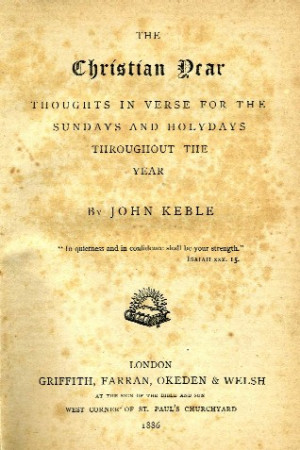 The title page of the Christian Year by John Keble published in 1886