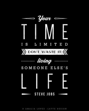 of Motivational quote print. Steve Jobs quote. Steve Jobs print. Quote ...
