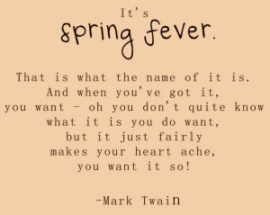 Spring Fever Quotes