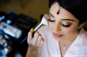Bride Getting Ready Makeup Indian bride gets ready for