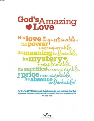 God’s Amazing Love..