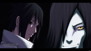 Sasuke and Orochimaru, When Sasuke still in the eyes of orochimaru