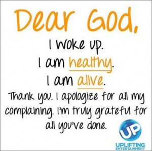 So true - I am grateful