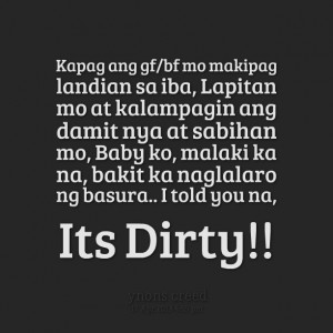 Quotes Picture: kapag ang gf/bf mo makipag landian sa iba, lapitan mo ...