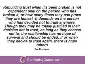 Quotes About Rebuilding Trust