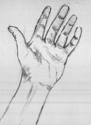 drew my left hand i could draw my right hand but then i d have to ...