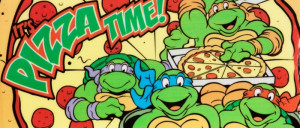 Teenage Mutant Ninja Turtles Eating Pizza