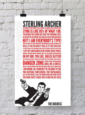 11X17 Archer Quotes Poster