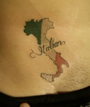 flower tattoo with italian love quote italian flag and text tattoo