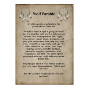 Wolf Parable Spiritual Story Posters