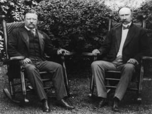 President Theodore Roosevelt's meeting with Vice President Fairbanks ...