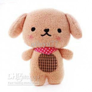Johnny: cute-dog-plush-toys-white-and-brown-dog-soft