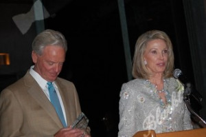 Jim and Alinda Wikert accept the Antoinette Perry Society award for