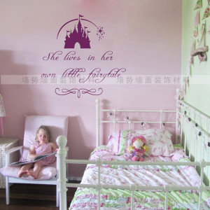 Princess Castle Quote wall vinilo sticker Baby Girls Nursery kids Room ...