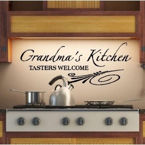 Grandmas Kitchen Wall Sayings Vinyl Lettering Quote Art on eBay!