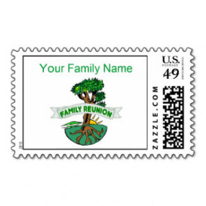 Customizable Family Reunion Stamps