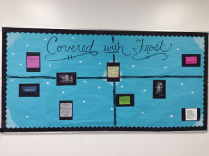 Winter bulletin board idea for English/Literature using Robert Frost ...