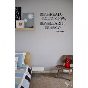 go Dr. Seuss cute wall quotes sayings art vinyl decal Home & Kitchen