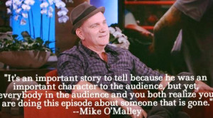 Mike O'Malley on saying goodbye to Finn in tonight's episode of Glee