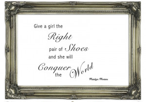 The Right Pair Of Shoes Marilyn Monroe White Text Quotes Self Adhesive ...