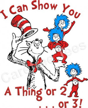 Dr. Seuss Cat in the Hat - Thing 1, 2 and 3 Triplets!!