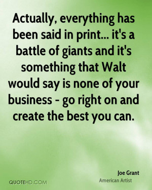 ... is none of your business - go right on and create the best you can