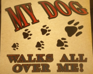 Over me - Dog Paws Shirt - Vintage Shirt Heat Transfer Iron On - 1980 ...