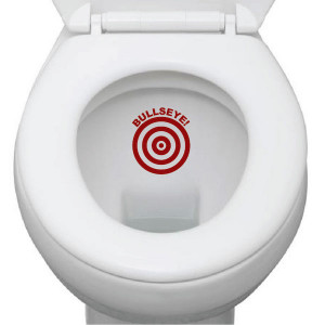 Bullseye Toilet Vinyl Sticker
