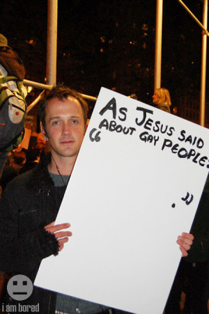 Another Pro-Gay Protester Makes Good Point