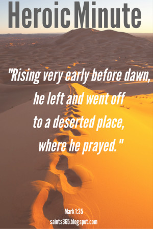 ... verses which surround this account of Jesus rising early and praying